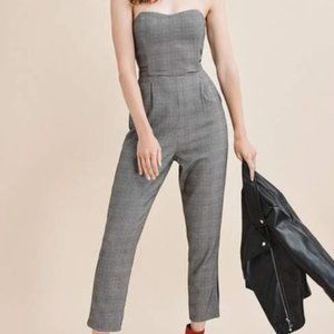 Dynamite Sleeveless Plaid Jumpsuit